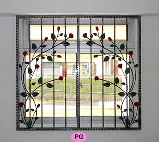 Window Grilles Rose Design